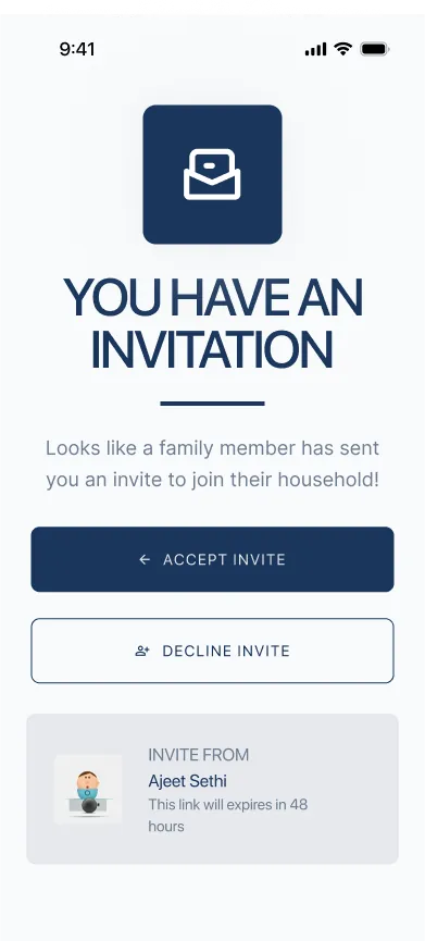 Invitation view