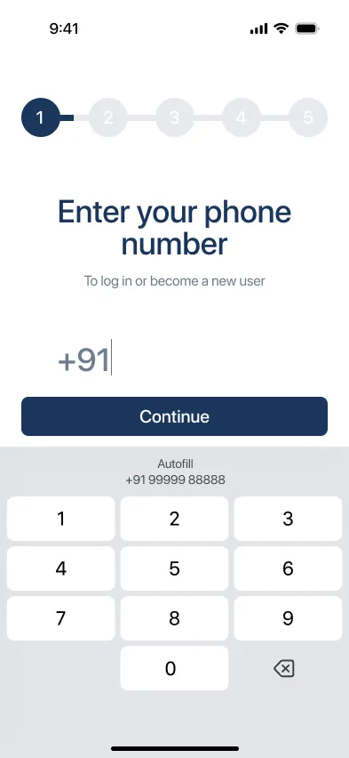 Phone number login