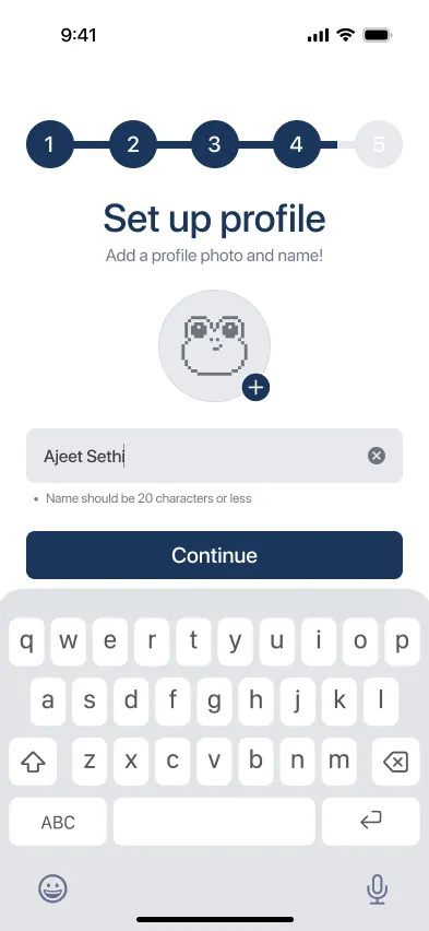 Profile setup